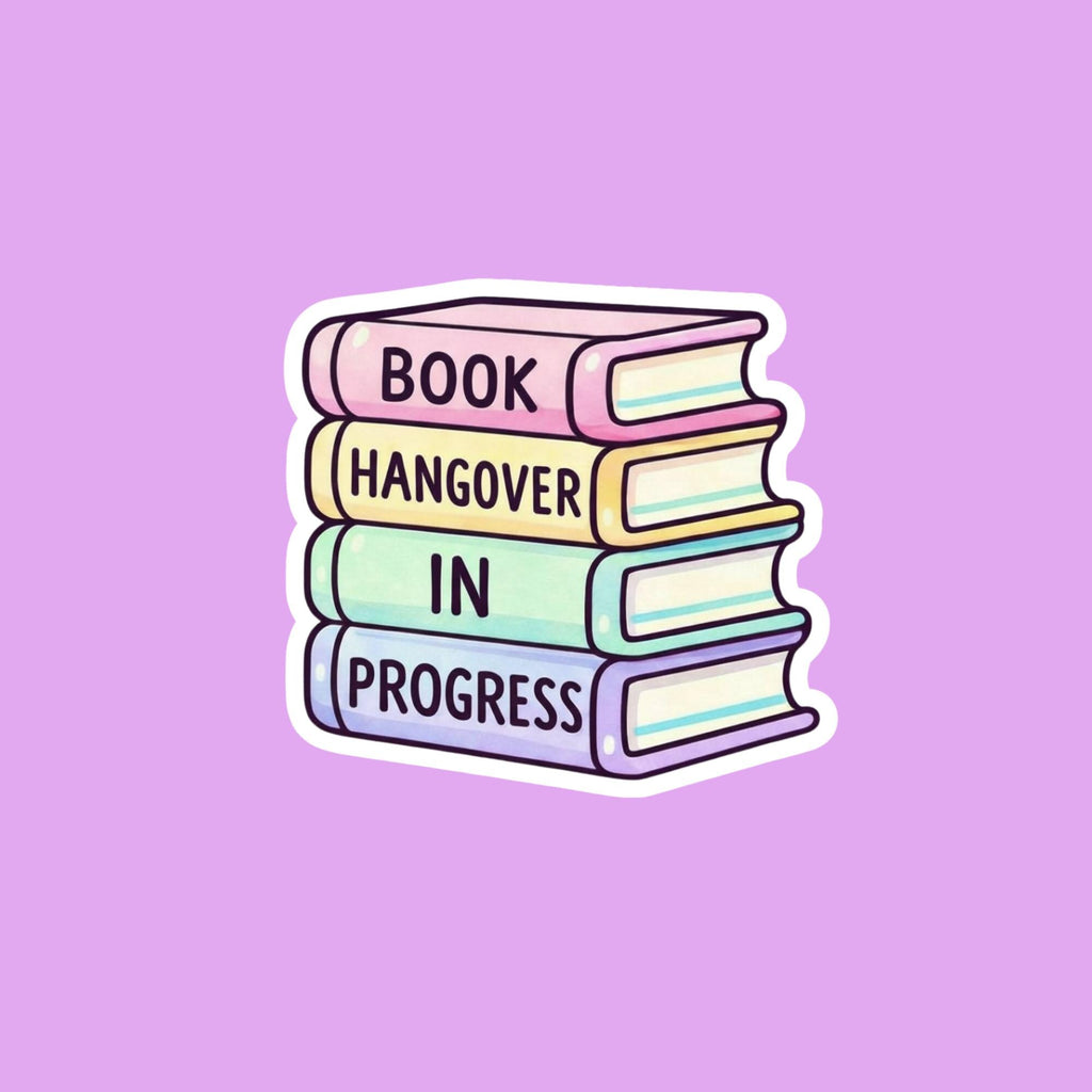 Book Hangover In Progress Stack of Books Sticker