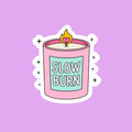 Slow Burn Candle Sticker