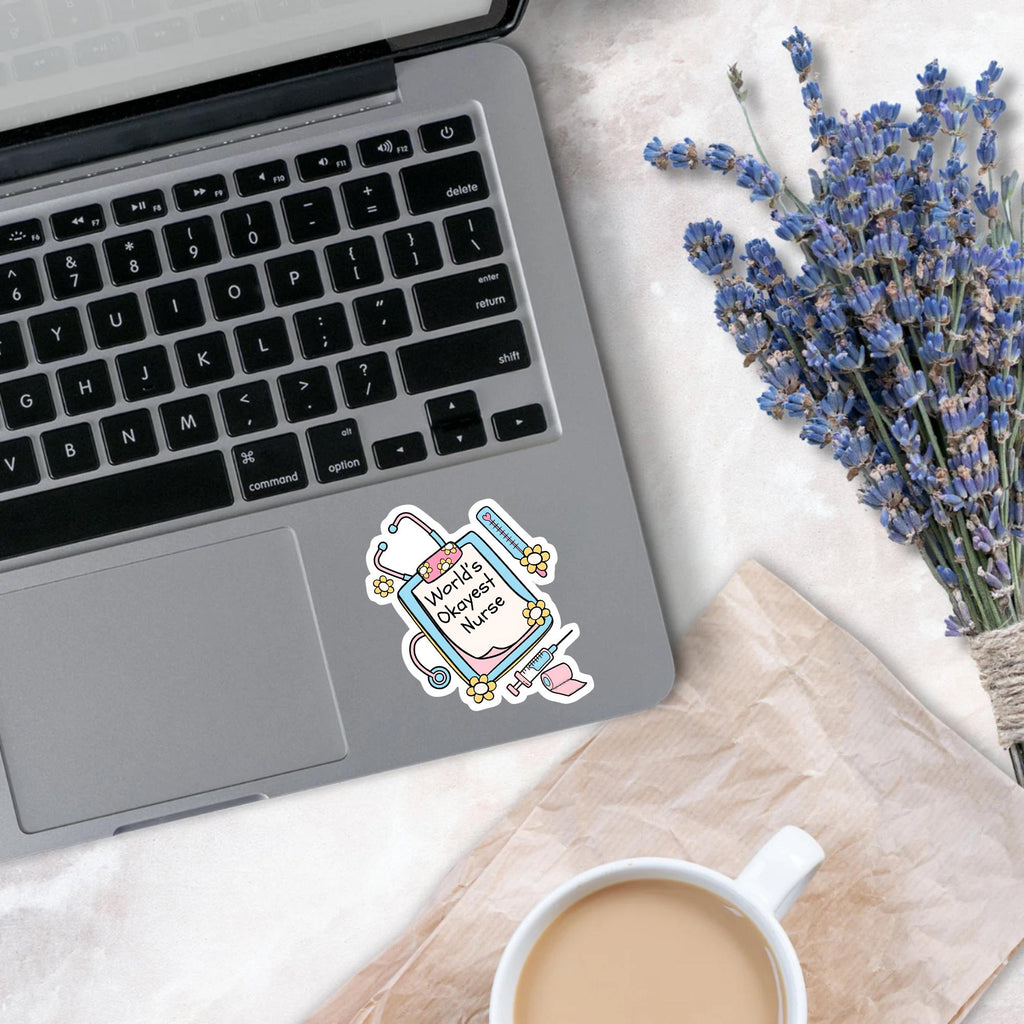 World's Okayest Nurse Clipboard Sticker
