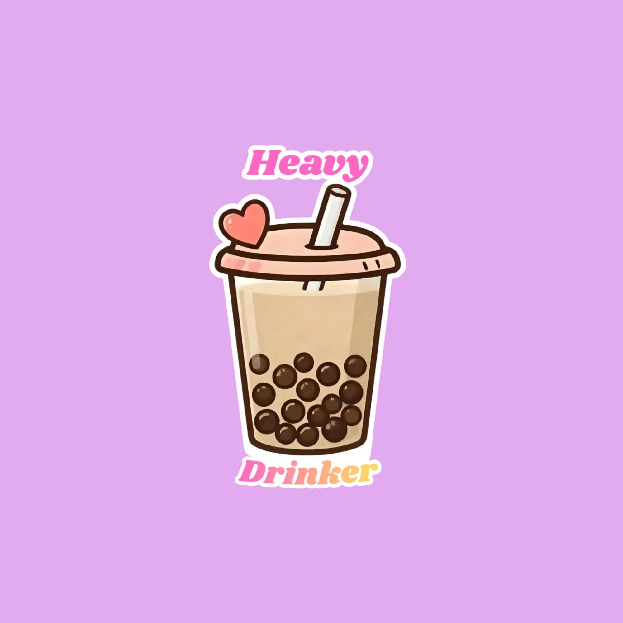 Boba Bubble Tea Heavy Drinker Sticker